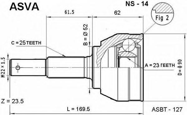 3910050A20 NISSA 39100 50A20 Joint Kit Drive Shaft For NISSA