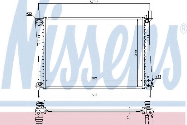 1141490,FORD 1141490 Radiator, engine cooling for FORD