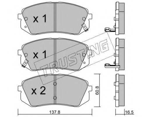 581010ZA00,KIA 58101-0ZA00 Brake Pad Set, disc brake for KIA