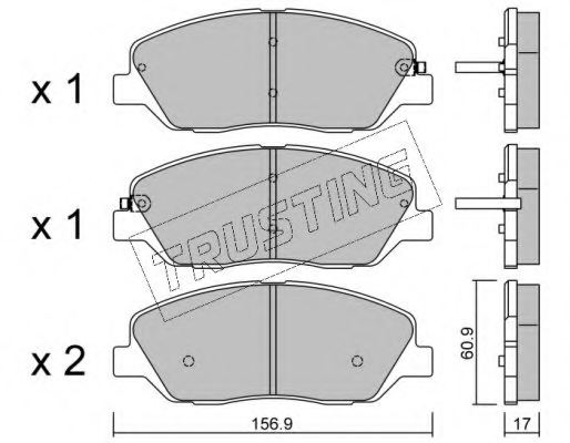 581013MA01,HYUNDAI 581013MA01 Brake Pad Set, disc brake for HYUNDAI