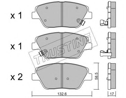 581012TA00,KIA 581012TA00 Brake Pad Set, disc brake for KIA