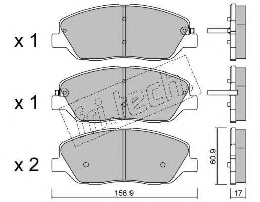 581013MA01,HYUNDAI 581013MA01 Brake Pad Set, disc brake for HYUNDAI