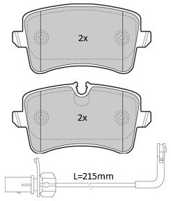 4G0698451B,AUDI 4G0698451B Brake Pad Set, disc brake for AUDI