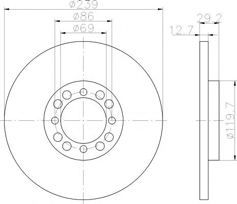 DDF1151,FERODO DDF 1151 Brake Disc for FERODO