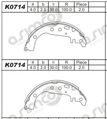 0449552100,TOYOT 04495-52100 Brake Shoe Set for TOYOT