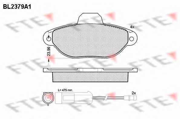 5892736,fiat 5892736 Brake Pad Set, Disc Brake For Fiat