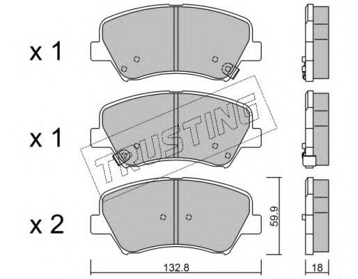 581013XA20,KIA 581013XA20 Brake Pad Set, disc brake for KIA