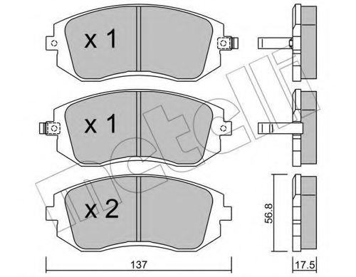 26296SA030,SUBAR 26296-SA030 Brake Pad Set, disc brake for SUBAR