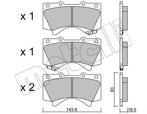 044650C020,TOYOT 04465-0C020 Brake Pad Set, disc brake for TOYOT