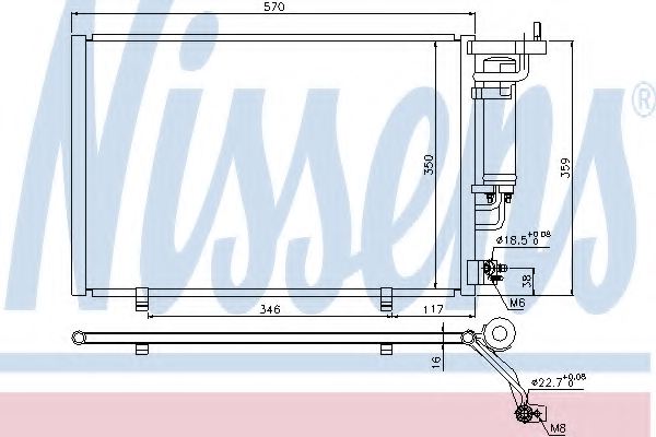 1756414,FORD 1756414 Condenser, air conditioning for FORD