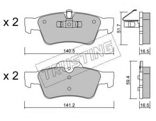 1644201520,MERCE 164 420 15 20 Brake Pad Set, disc brake for MERCE