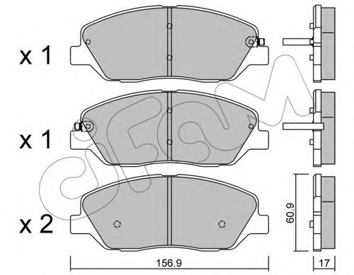 581012PA70,KIA 581012PA70 Brake Pad Set, disc brake for KIA