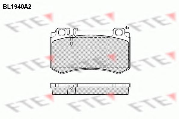 0004230430,MERCE 000 423 04 30 Brake Pad Set, disc brake for MERCE