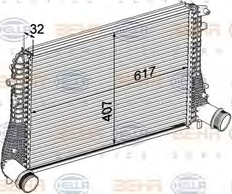 1K0145803CA,VAG 1K0145803CA Intercooler, charger for VAG