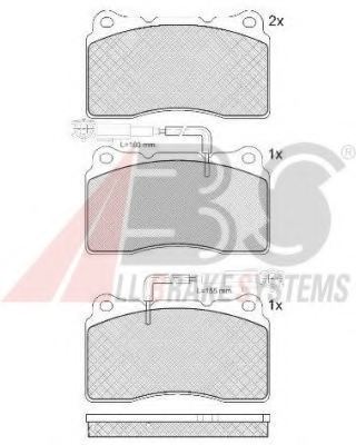 77366389,ALFA 77366389 Brake Pad Set, disc brake for ALFA