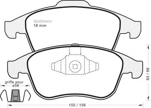 440600011R,RENAU 44 06 000 11R Brake Pad Set, disc brake for RENAU