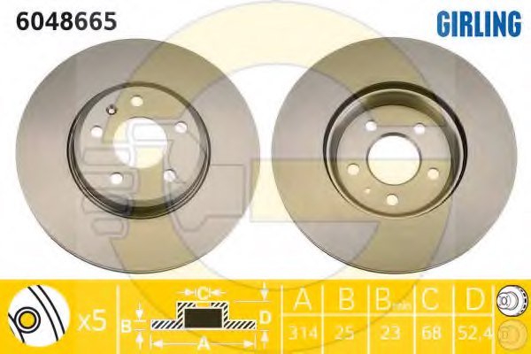 2x Disque de frein ventilé de l'intérieur 09.A820.11 BREMBO pour AUDI