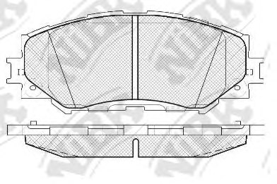 0446542160,TOYOT 04465-42160 Brake Pad Set, disc brake for TOYOT