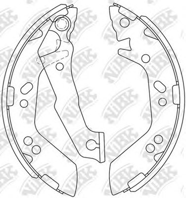 5830525F10,HYUNDAI 5830525F10 Brake Shoe Set for HYUNDAI