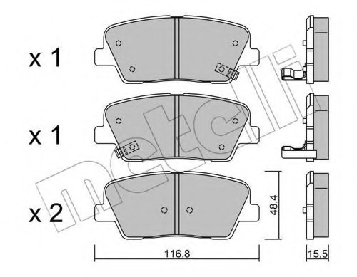 583022PA70,KIA 58302-2PA70 Brake Pad Set, disc brake for KIA