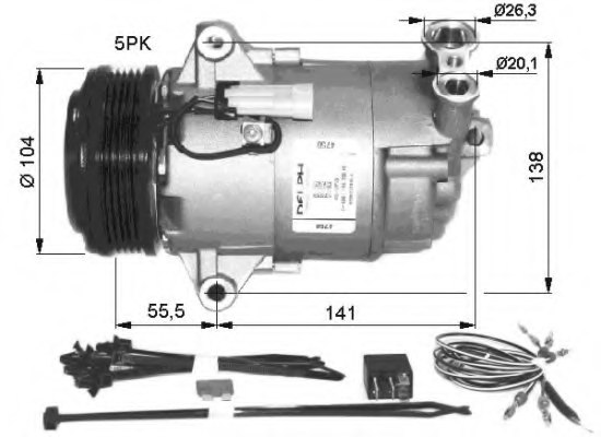 1854534,FORD 1854534 Compressor, air conditioning for FORD