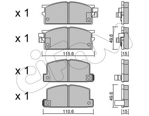 8941230410,ISUZU 8-94123-041-0 Brake Pad Set, disc brake for ISUZU