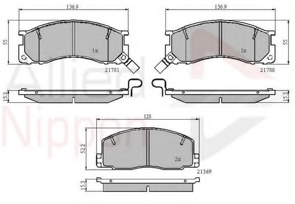 0446528040,TOYOT 04465-28040 Brake Pad Set, disc brake for TOYOT