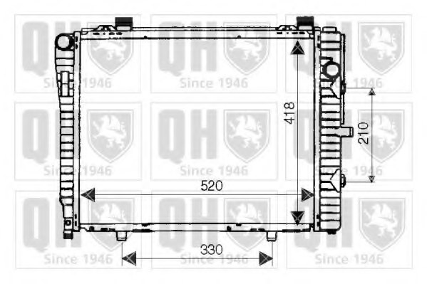 2025005203,MERCE 2025005203 Radiator, engine cooling for MERCE