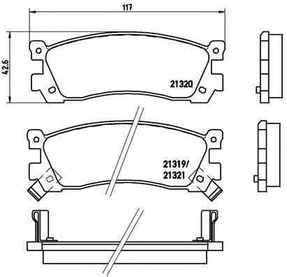 LCY12643Z,MAZDA LCY1-26-43Z Brake Pad Set, disc brake for MAZDA