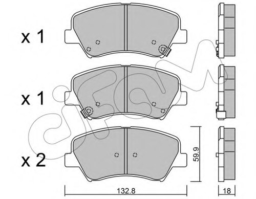 581013XA00,HYUNDAI 581013XA00 Brake Pad Set, disc brake for HYUNDAI