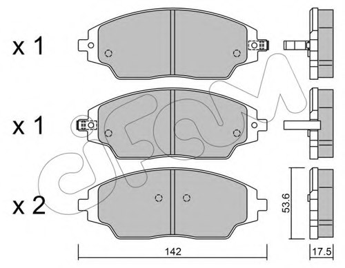 95231012,DAEWOO 95231012 Brake Pad Set, disc brake for DAEWOO