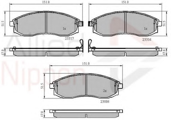 4106089E98,NISSA 4106089E98 Brake Pad Set, disc brake for NISSA