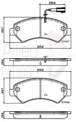 1612433680,PEUGE 1612433680 Brake Pad Set, disc brake for PEUGE