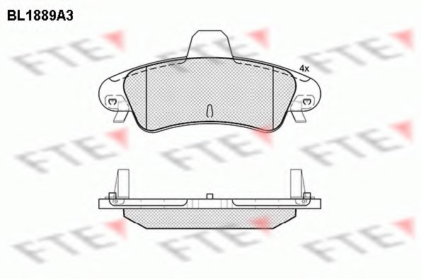 1088934,FORD 1088934 Brake Pad Set, disc brake for FORD