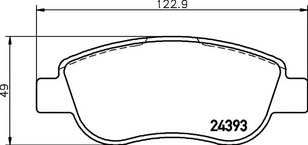 77363782,fiat 77363782 Brake Pad Set, Disc Brake For Fiat