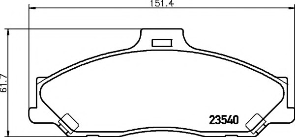 3668591,FORD 3668591 Brake Pad Set, disc brake for FORD