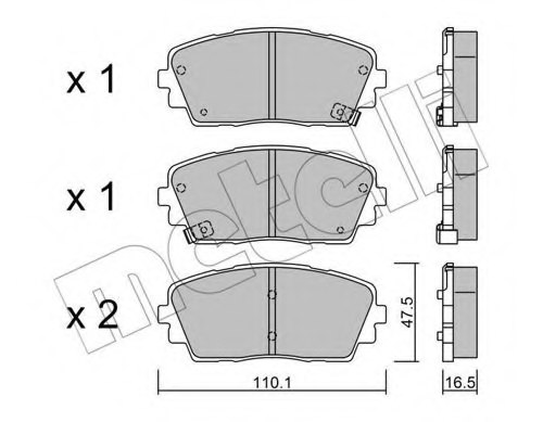 581011YA30,KIA 581011YA30 Brake Pad Set, disc brake for KIA