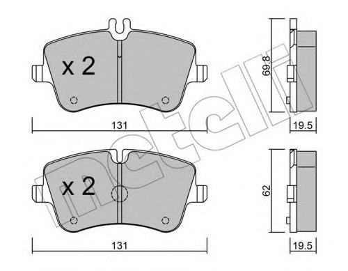 0064206220,MERCE 006 420 62 20 Brake Pad Set, disc brake for MERCE