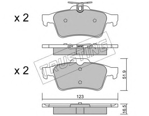 1683374,ford 1683374 Brake Pad Set, Disc Brake For Ford