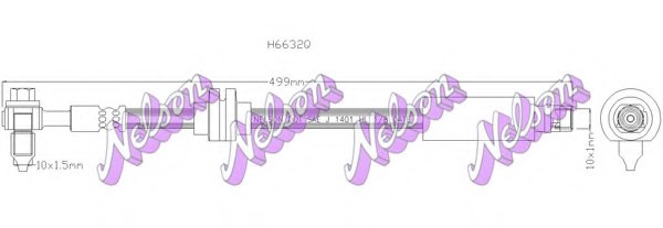 13327445,VAUXH 13327445 Brake Hose for VAUXH
