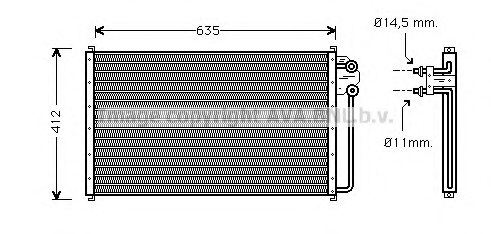 F1SZ19712B,FORD F1SZ19712B Condenser, air conditioning for FORD