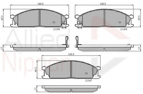 410600H590,NISSA 41060-0H590 Brake Pad Set, disc brake for NISSA