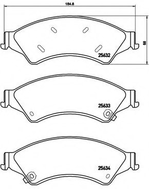 1723538,FORD USA 1723538 Brake Pad Set, disc brake for FORD USA