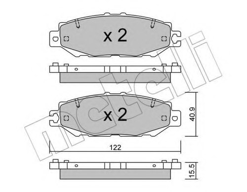 04466YZZC2,LEXUS 04466-YZZC2 Brake Pad Set, disc brake for LEXUS