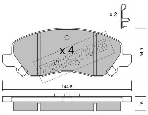 4605A530,MITSUBISHI 4605A530 Brake Pad Set, disc brake for MITSUBISHI