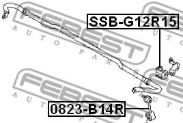 20464SC010,SUBAR 20464-SC010 Bearing Bush, stabiliser for SUBAR