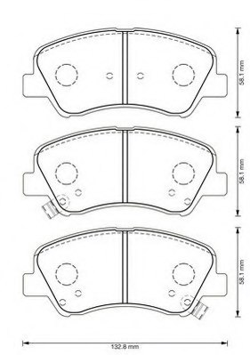 581011RA05,HYUNDAI 581011RA05 Brake Pad Set, disc brake for HYUNDAI