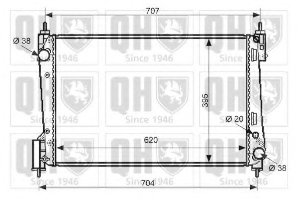 1300415,OPEL 1300415 Radiator, engine cooling for OPEL