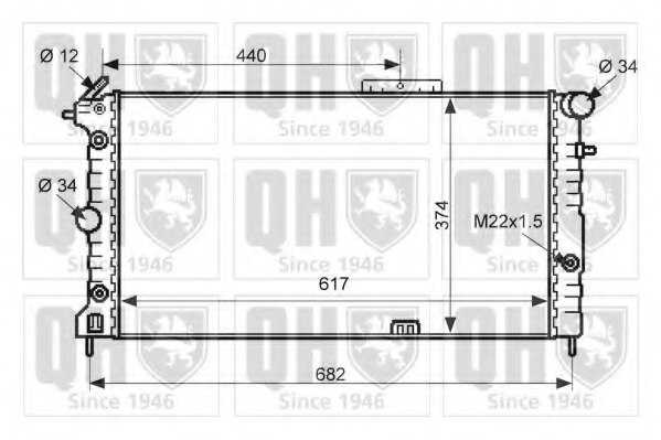 1300133,OPEL 1300133 Radiator, engine cooling for OPEL