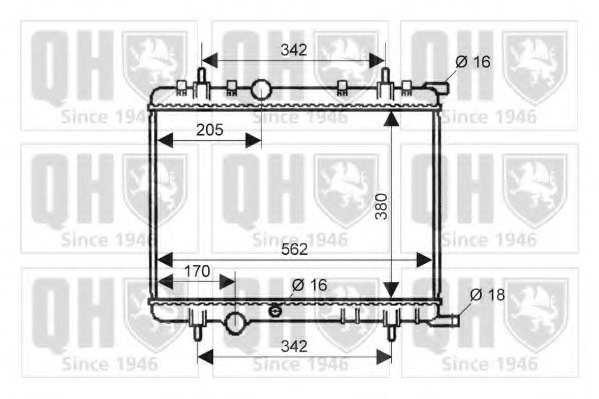 1330F7,CITRO 1330F7 Radiator, engine cooling for CITRO